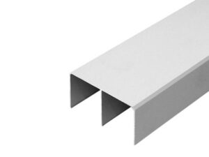 KG 50 TOPSKINNE MED 2 SPOR, ALU/SØLV