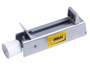 Dørholder grå med dobbelt fjeder