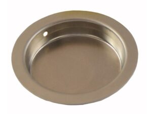 Skydedørsskål børstet stål, Ø50mm