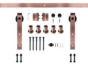 Retro Antik kobber skydedørsbeslagsæt 2m